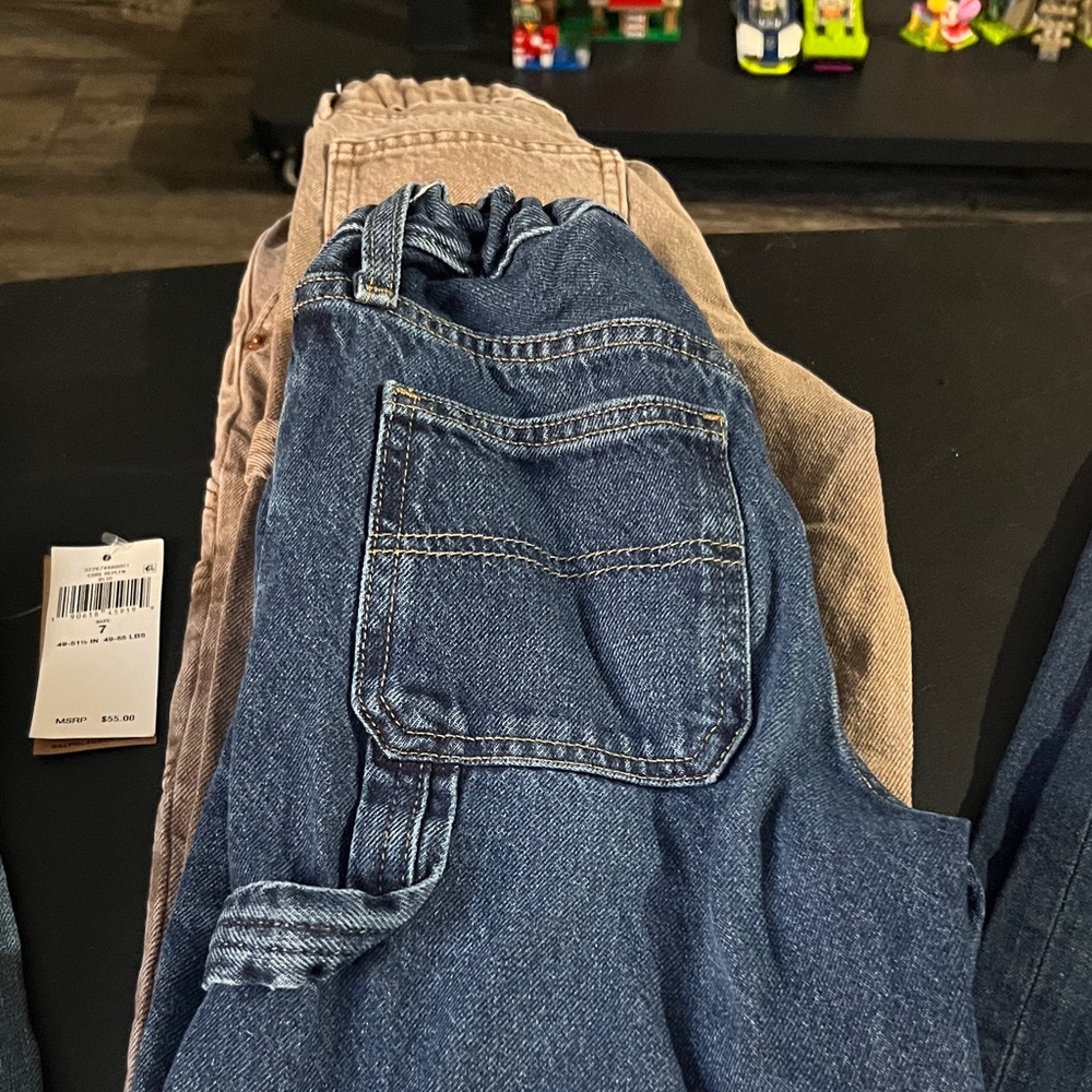 Old Navy Kids Blue and Tan Jeans
